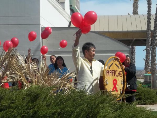 2011 National Native HIV/AIDS Awareness Day red balloon release on the San Carlos Apache Reservation in Arizona. (National Native American HIV/AIDS Awareness Day Facebook) 