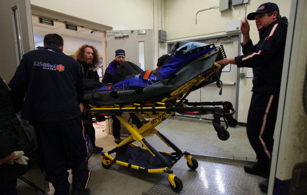 Jim Wilson/The New York TimesA plane arriving with a patient at the airport in Bethel, Alaska. 