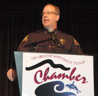 Kirk BoxleitnerMarysville Police Chief Rick Smith hopes the ‘Business Watch’ program, in partnership with the Tulalip Tribal Police Department, will help area merchants and retailers safeguard themselves from crime.