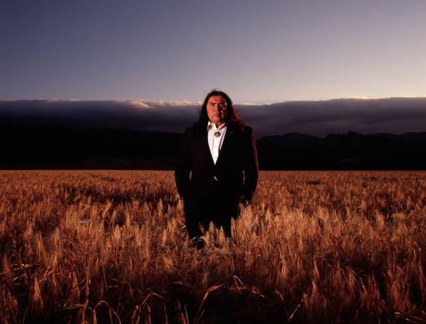 Yocha Dehe Wintun Nation tribal chairman Marshall McKay stands in the tribe's wheat fields in the Capay Valley. (Courtesy of the Yocha Dehe Wintun Nation)