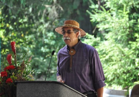 Mel Sheldon, Tulalip board chairman, reminisced during the lunch after the tour about when the project was just getting started 14 years ago. Photo by Monica Brown