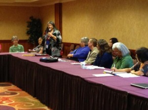 ATNI members discuss healthcare during Tuesday's convention.