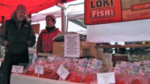 Pete Knutson and his son, Dylan, sell their wild-caught salmon at farmer's markets around Seattle. "We had people passing on our fish this year. It was directly because they were worried about Fukushima." | credit: Ashley Ahearn