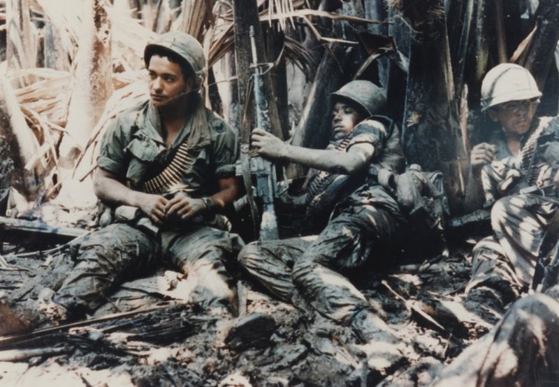 U.S. Army troops taking a break while on patrol in Vietnam War (Courtesy R.W. Trewyn, Ph.D./U.S. Army Operations in Vietnam