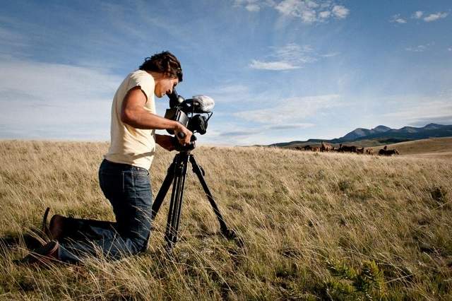 Nicolas Hudak films in 2009 during the production of 'Where God Likes to Be.' / Photo by Nicolas Hudak
