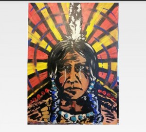 A painting by Tulalip tribal artist Jonny Dill will also be one of the raffle items.Photo courtesy, Natosha Gobin