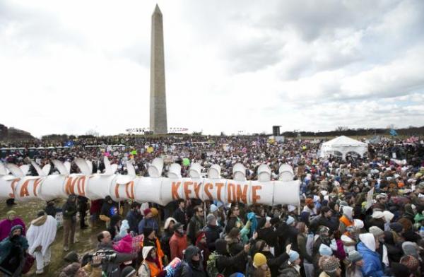 Manuel Balce Ceneta/APThousands gathered at the National Mall in Washington, D.C. on Sunday February 17, 2013 to hold President Barack Obama to his promise to combat climate change.