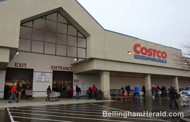 Shoppers enter the Bellingham Costco store Jan. 8, 2013. City officials are continuing to work on projects designed to clear the way for development of a West Bakerview Road site that could accommodate a new Costco store. THE BELLINGHAM HERALD |Buy Photo