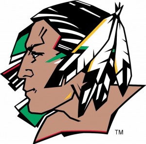 The University of North Dakota Fighing Sioux logo has long been a source of controversy.  Photo: University of North Dakota