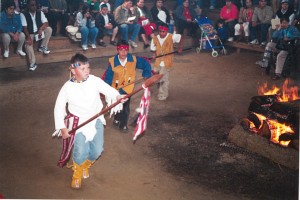 Me, Andrew Gobin, leading the Snohomish War Dance for the first time in 1997.Photo courtesy of Stan and JoAnn Jones