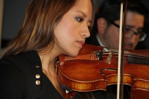 The sweet sound of strings echoed throughout the ballroom during the six course dinner.
