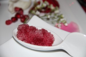 Intermezzo by Chef John Jadamec was a pomegranate and rose granita. 