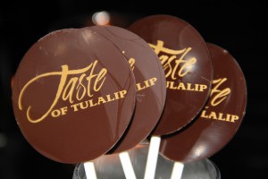 The parting gift was a Taste of Tulalip 58% chocolate lollipop. 