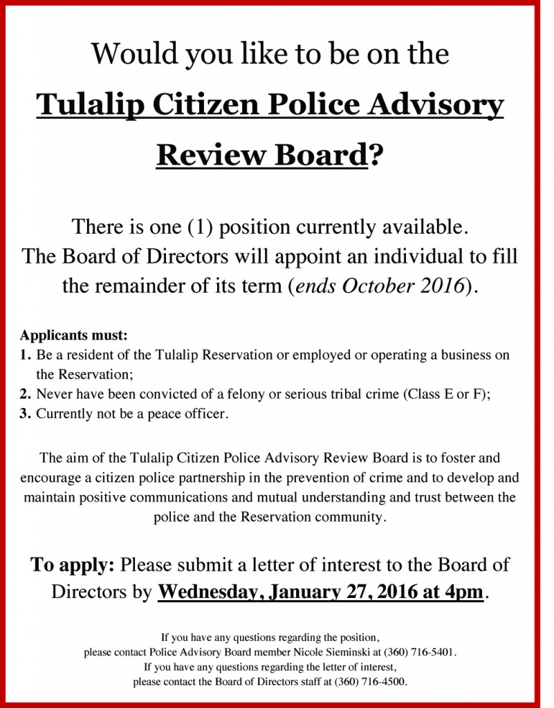 Police advise board