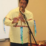 Flutist Peter Ali performs at the Tulalip Hibulb Cultural Center.