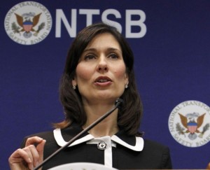 Ann Heisenfelt/AP - NTSB Chairwoman Deborah Hersman at a news conference in Washington in February. Federal officials were weighing a recommendation that states reduce their threshold for drunken driving from the current .08 blood alcohol level to .05