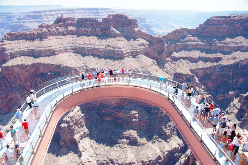 The Hualapai Tribe Skywalk at Grand Canyon WestPhoto courtesy of Hualapai Tribe