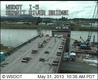 WSDOT Skagit River Bridge live webcam