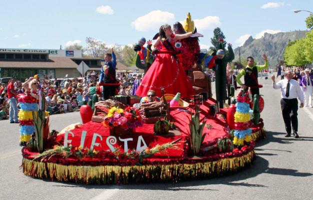 Courtesy PhotoThe Marysville Strawberry Festival Royalty and float appeared in the Wenatchee Apple Blossom Festival in May.
