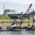 Barge moves crane to Skagit River Bridge construction site