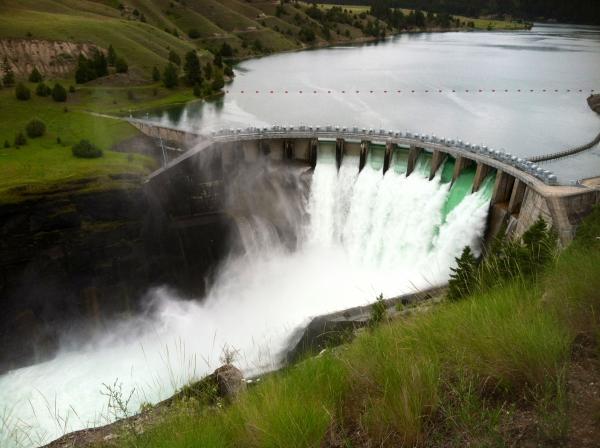 Credit Marci KrivonenThe Kerr Dam in Northwest Montana was built in the 1930's on the Flathead Indian Reservation. It's been owned by non-tribal companies since it was built.