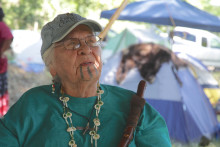 Martin's mother, Agnes Pilgrim, was the first in her tribe to renew the moko tradition.
