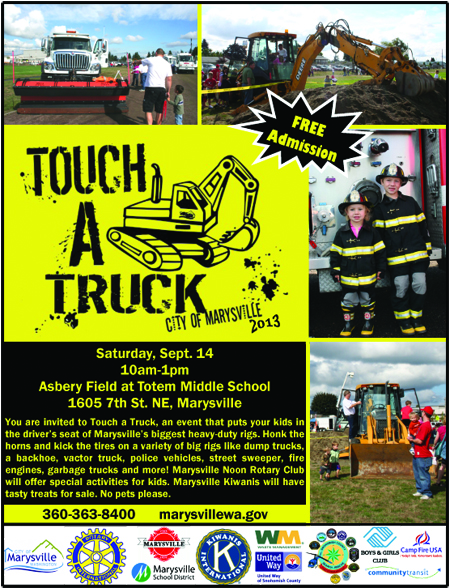 Climb aboard big rigs at ‘Touch A Truck’ Sept. 14 - Tulalip News