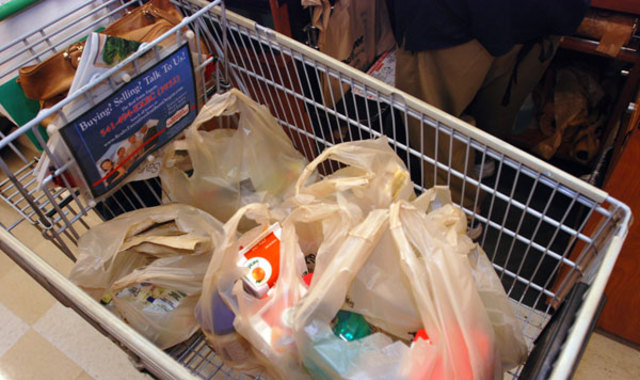 Seattle banned those thin, plastic grocery bags. So did Shoreline, Bellingham and Edmonds. But at least one city could be going the other direction. (File photo)