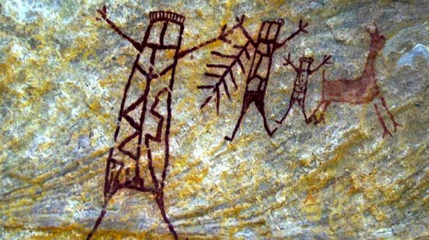 Image-provided-by-the-Museum-of-the-American-Man-Foundation-shows-cave-art-in-a-cavern-at-Serra-da-Capivara-National-Park-in-Brazil-615x345