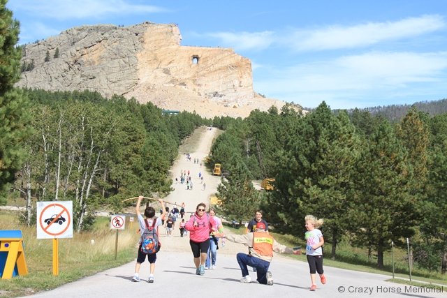 The Crazy Horse Memorial is seen here during a school field trip in September called Autumn Volksmarch. 