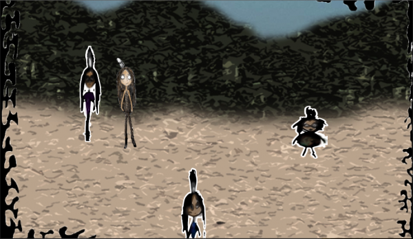  A screenshot from "Enee," a student created Shoshone language video game.