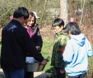 As part of the special tour students were able to learn about traditional plants and how they were used. Photo/ Brandi N. Montreuil, Tulalip News 