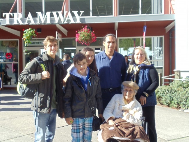 Tommaso Vaccari and his hosts, the Duplessis Family, on their Alaskan cruise. Left to right: Tommaso, Bernard Jr., Dallas, Bernard Sr., Joan, and Sandra.