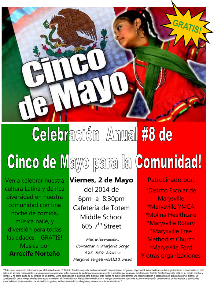 Cinco de Mayo flyer 2014 SPANISH