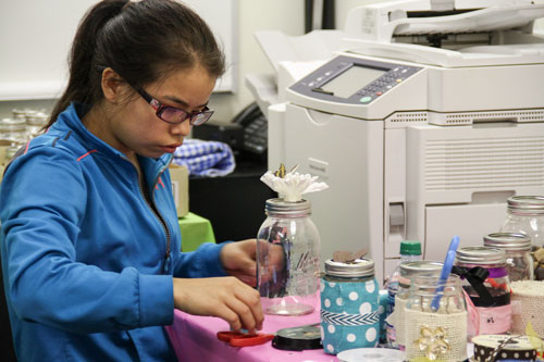 As part of the Girls Group curriculum, young girls will be introduced to different art mediums and crafting, such as the keepsake jars girls made during the Group's open house. Photo/ Brandi N. Montreuil, Tulalip News