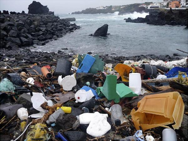 AP/5 GYRESIn this February 15, 2010 photo released by 5 Gyres, a coastal area of the Azores Islands in Portugal, is shown littered with plastic garbage.