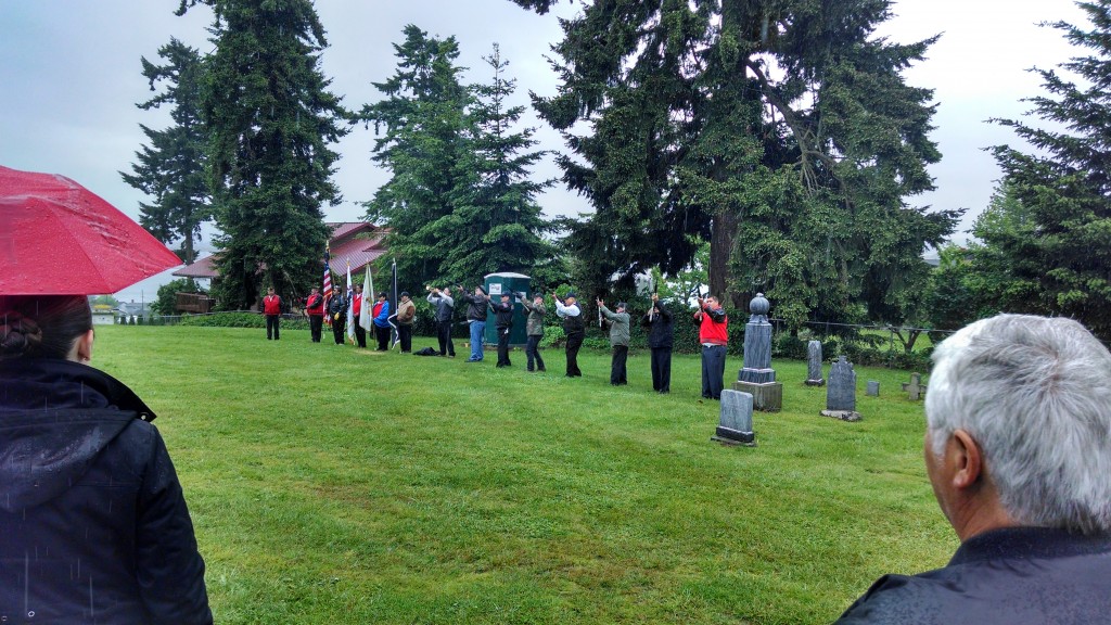 Tulalip Honor Guard 21 Gun Salute at Priest Point Cemetery