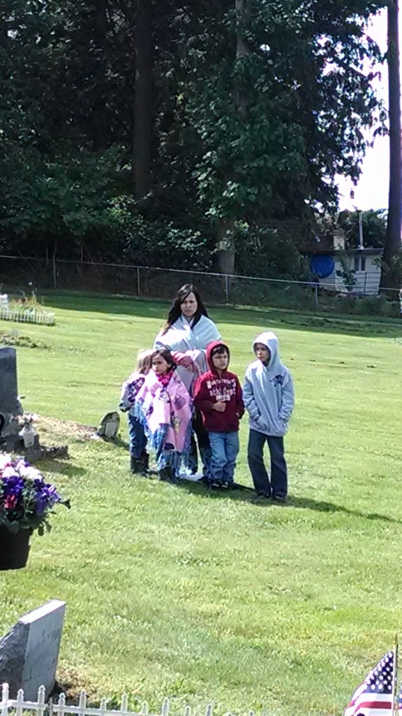 Natosha Gobin and her children, Aloysius, Katie, Kane, and KC, opened each Memorial Day service with a prayer in our traditional Lushootseed language. 