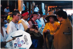 Helen Fenrich and Joanne Jones perform the blessing of the fishermen.Photo courtesy of the family of Stan and Joanne Jones