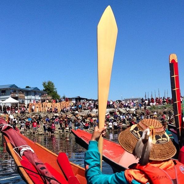 Tracy Rector/Longhouse MediaThe Heiltsuk First Nation is hosting 31 canoes from Pacific Northwest indigenous nations. That number was provided by the manager of the Paddle to Bella Bella Facebook page. Canoes arrived July 13; the week of cultural celebration continues through July 19.