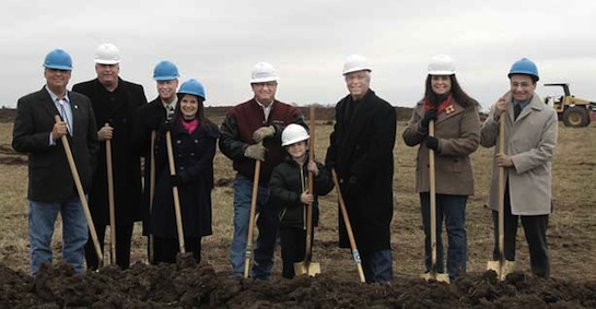 Tribal leaders broke ground on the Cooweescoowee Health Center in December 2013. Photo from Cherokee Nation