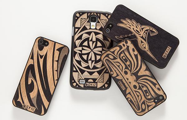 Courtesy Louie GongThe 'Inspired Natives' collection includes these mobile phone cases designed by Louie Gong and Michelle Lowden.