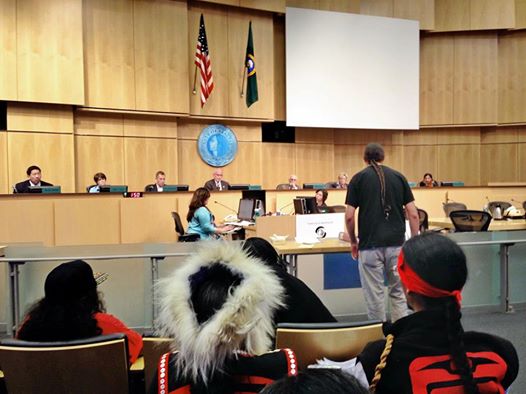 Matt Remie testifies before Seattle City Council on Tuesday.