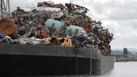 a 2012 file photo of scrap metal that environmentalists say was contributing to pollution in the Duwamish River. | credit: Katie Campbell 