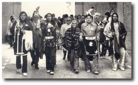  The first indigenous delegation to go to the UN in Geneva demanding their treaty rights.