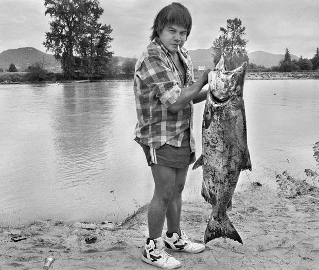 Scott Terrell photoTribal fisherman Randy Fornsby hoists a chinook salmon on the bank of the Skagit River west of Mount Vernon, Wash., Sept. 2, 1987. The Swinomish and Upper Skagit tribes shared a fishing area just upriver from where the Skagit breaks into its north and south forks.