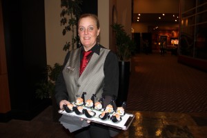 The Tulalip Resort Casino served up a variety of small bites and wines before the six course dinner.