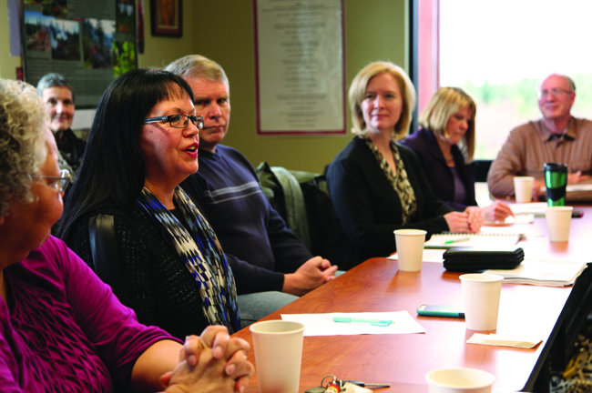 Representatives for the Tulalip Tribes and Mount Baker-Snoqualmie National Forest staff sat down to discuss changes to forestry projects and future developments.Photo/Mike Sarich, Tulalip News