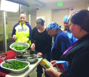 Working with nettles in the Hibulb’s gardening class. photo courtesy Virginia Jones, Hibulb Culture Center