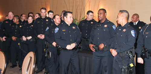 Tulalip Police officers during the department's awards banquet, Wednesday, Feb. 11, 2015, at the Tulalip Resort Casino. (Photo courtesy Theresa Sheldon)